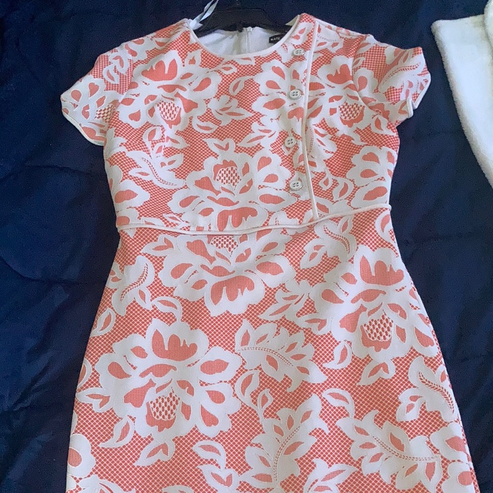Orange and white dress